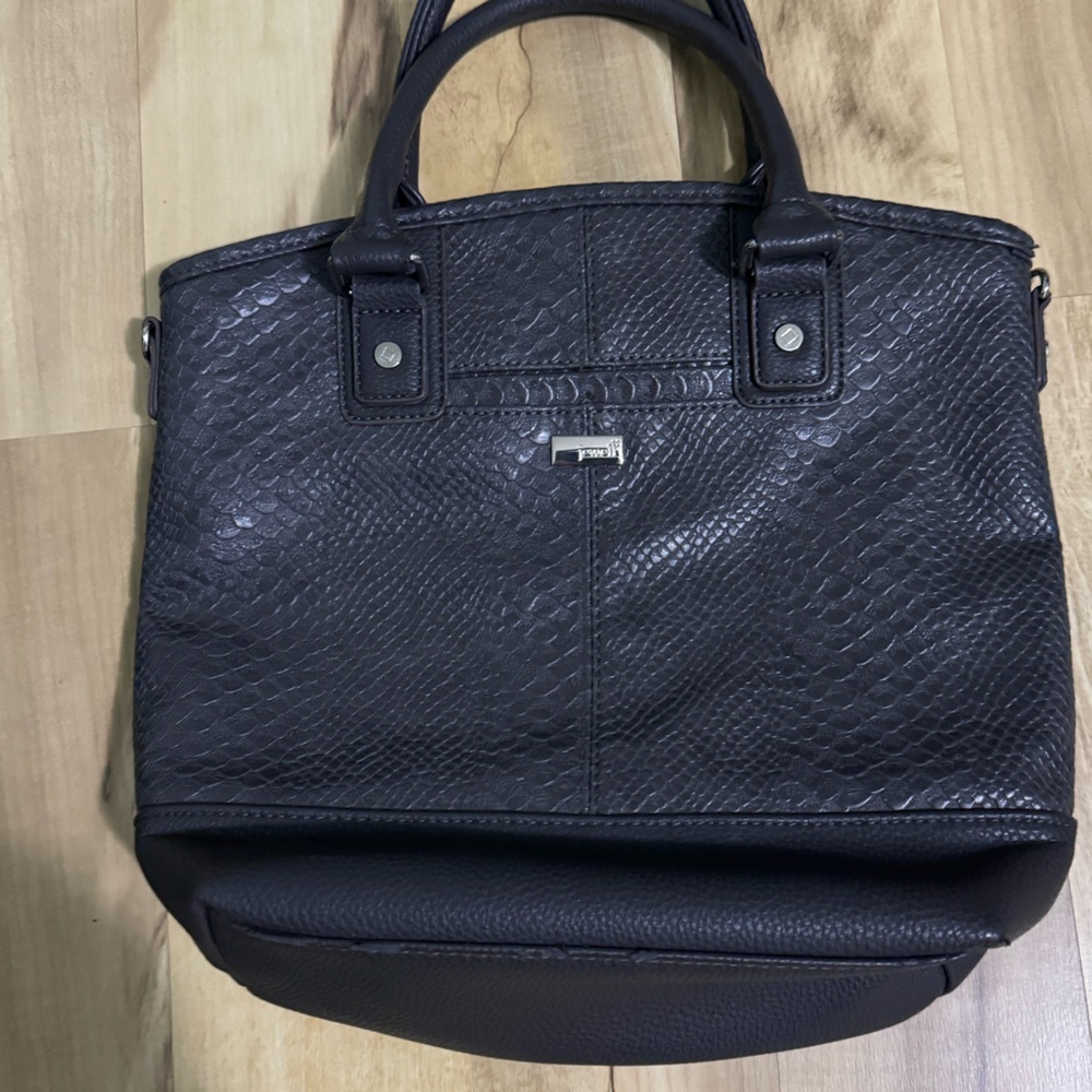 Vintage Black Textured Tote Bag